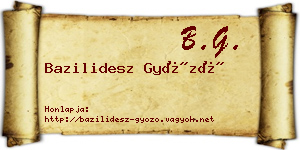 Bazilidesz Győző névjegykártya