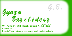 gyozo bazilidesz business card